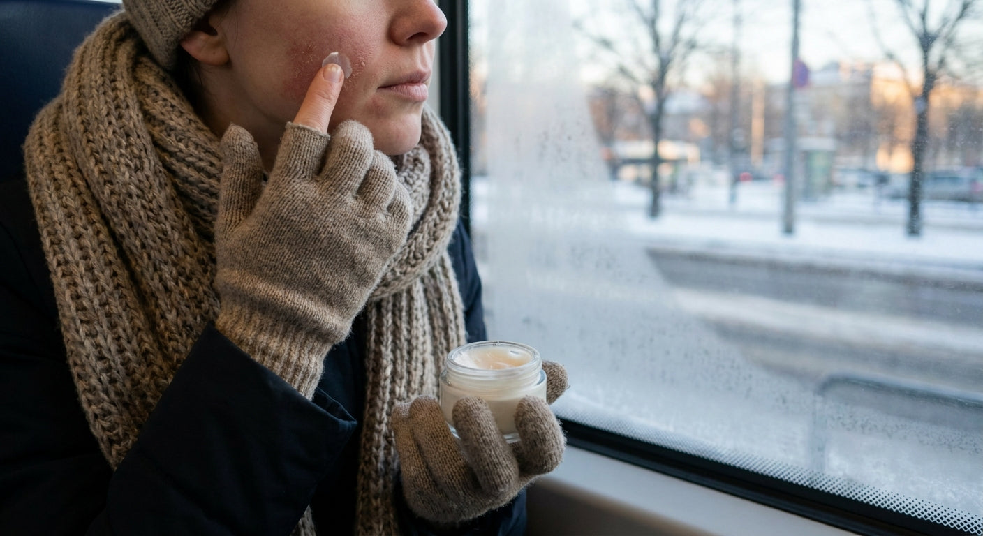 How to fix skin cracking from cold winter wind on your commute