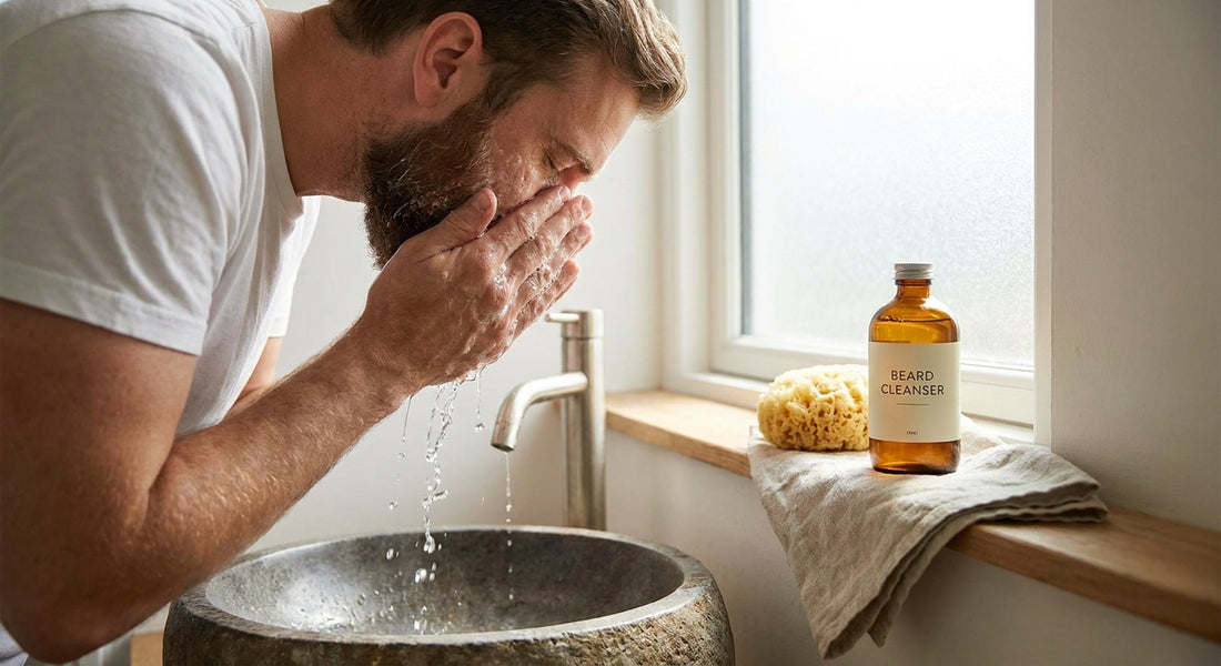 Gentle cleanser for men with beards