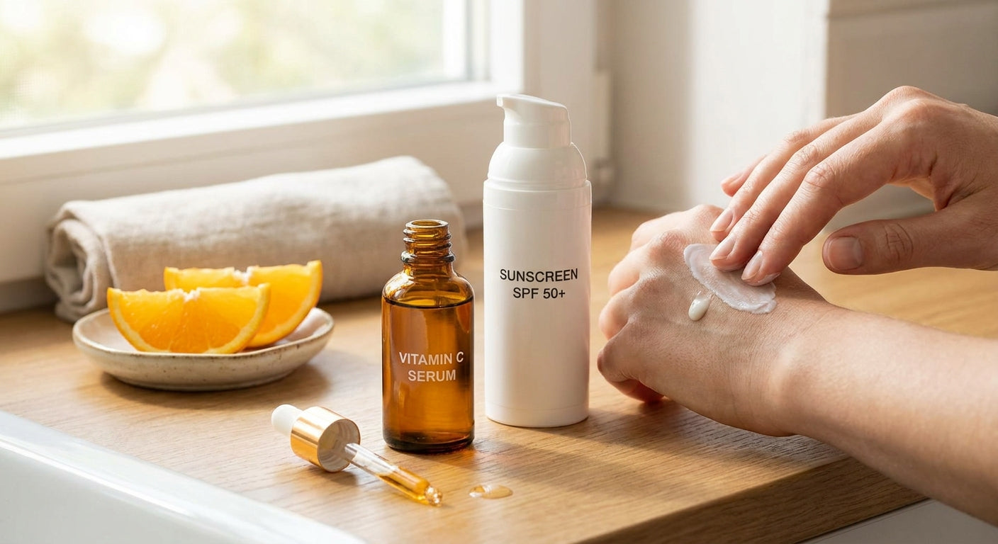 How to layer vitamin C serum with sunscreen the right way